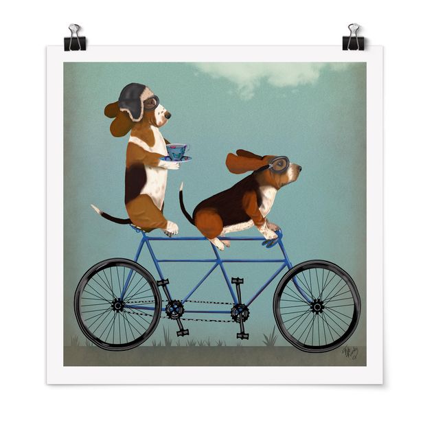 Dog print Cycling - Bassets Tandem