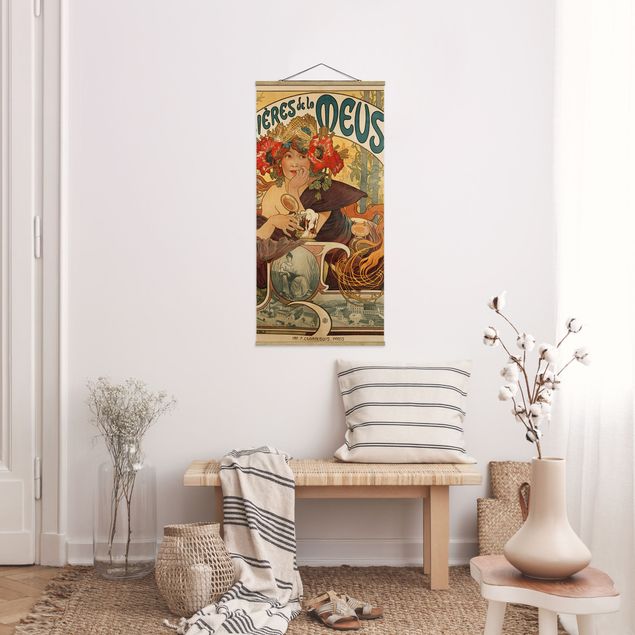 Art deco prints Alfons Mucha - Poster For La Meuse Beer