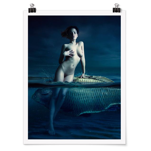 Modern art prints Nude With Fish