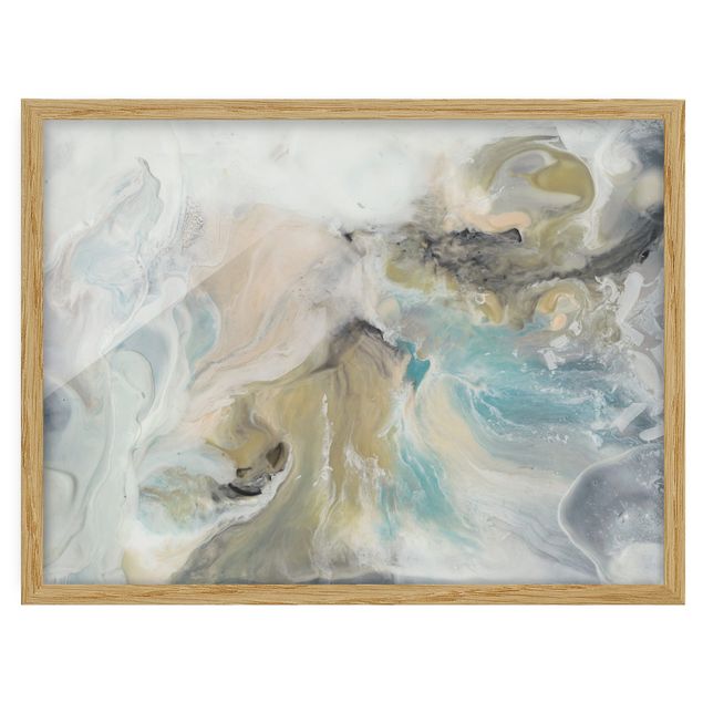 Framed abstract prints Tide With Flotsam II