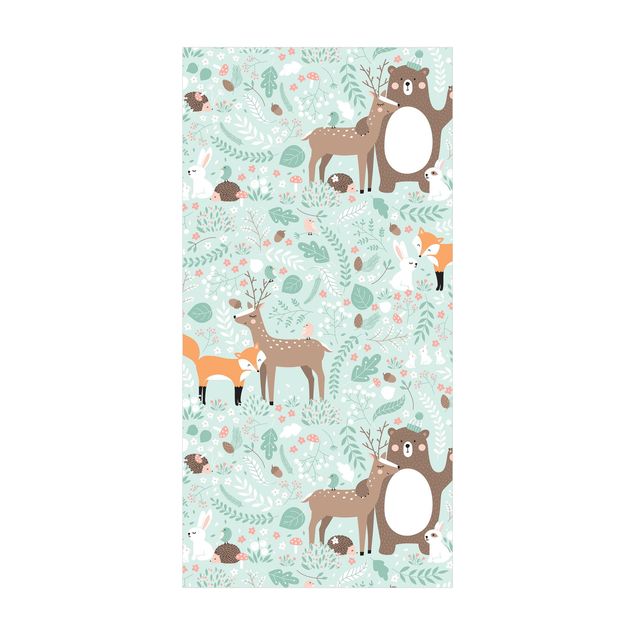 Modern rugs Forest-Friends-With-Forest-Animals