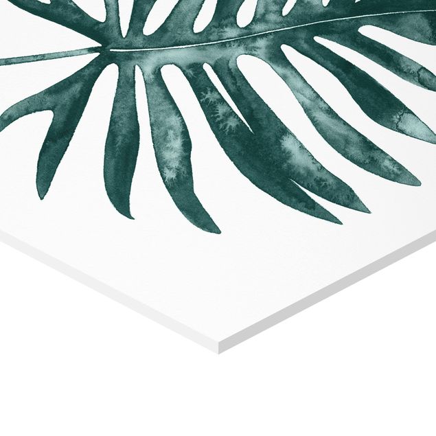 Hexagonal prints Emerald Philodendron Angustisectum