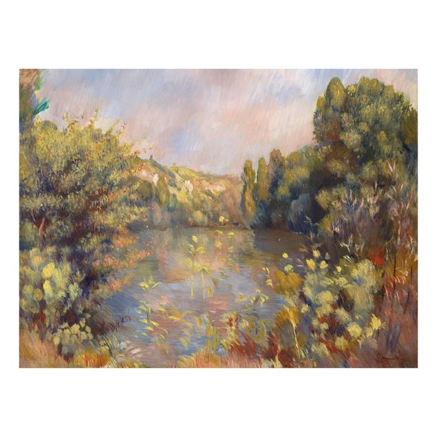 Glass splashback landscape Auguste Renoir - Landscape With Lake