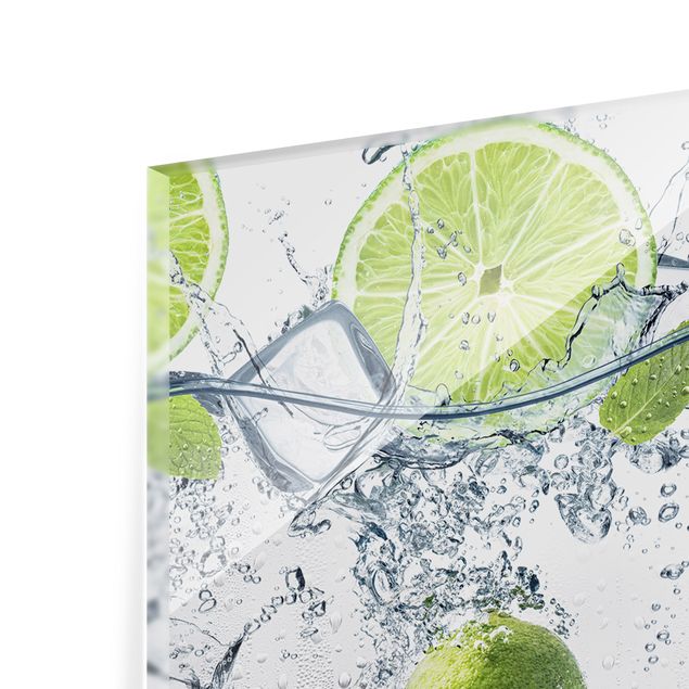 Glass Splashback - Refreshing lime - Landscape 1:2