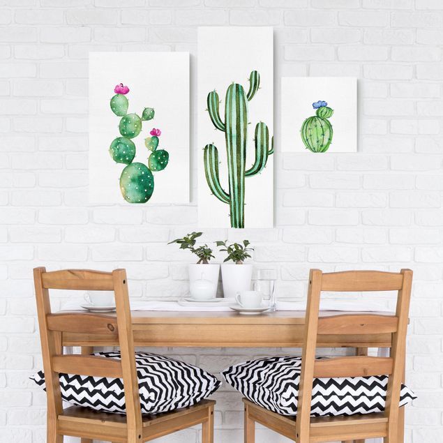 Prints floral Watercolour Cactus Set