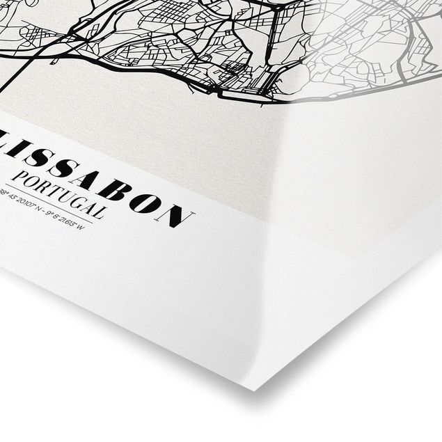 Prints Lisbon City Map - Classic