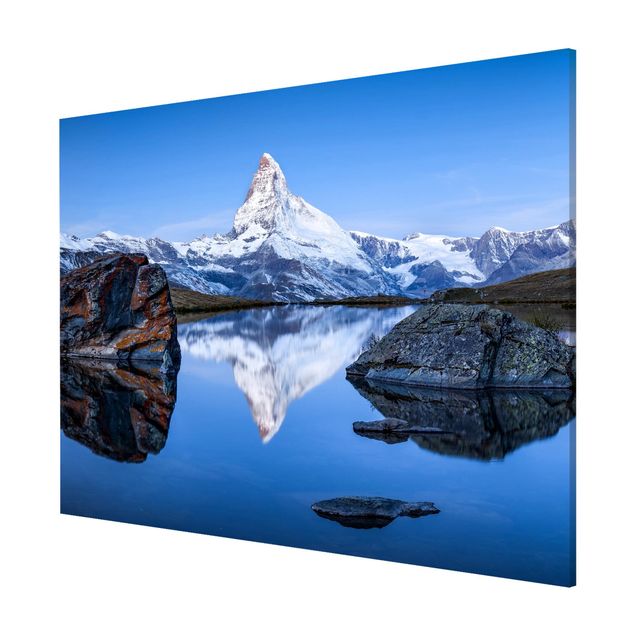 Mountain art prints Stellisee Lake In Front Of The Matterhorn