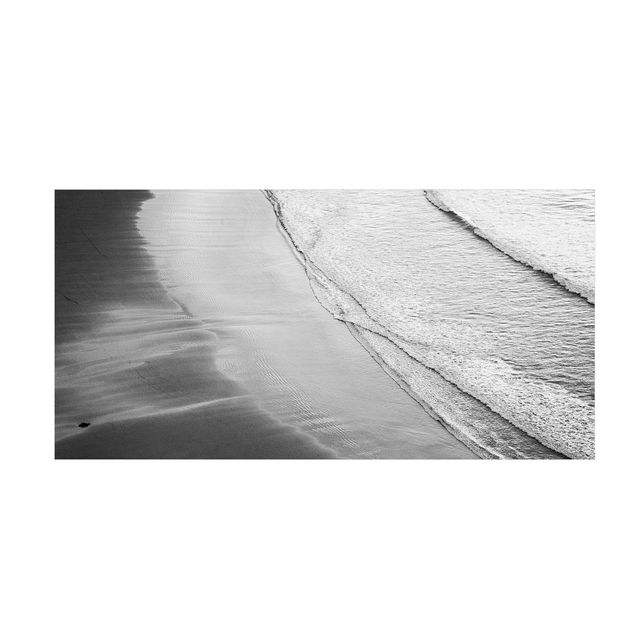 modern area rugs Soft Waves On The Beach Black And White
