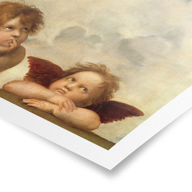 Art posters Raffael - Two Angels. Detail from The Sistine Madonna