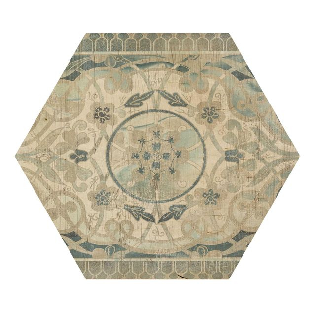 Wooden hexagon - Wood Panels Persian Vintage I