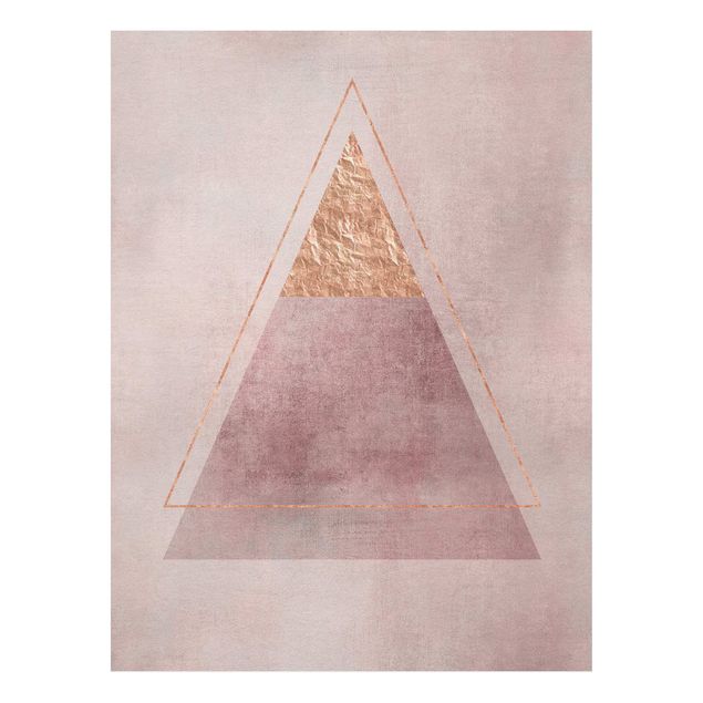 Art prints Geometry In Pink And Gold II