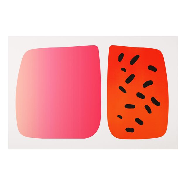 Art posters Abstract Shapes - Melon And Pink