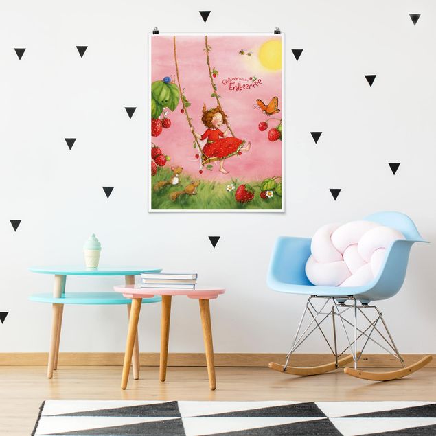 Child wall art Little Strawberry Strawberry Fairy - Tree Swing