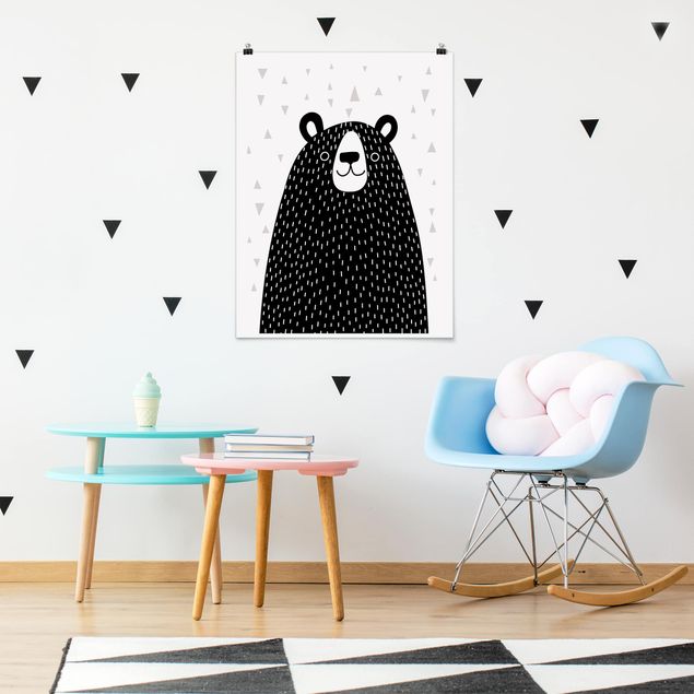 Animal wall art Zoo With Patterns - Bear