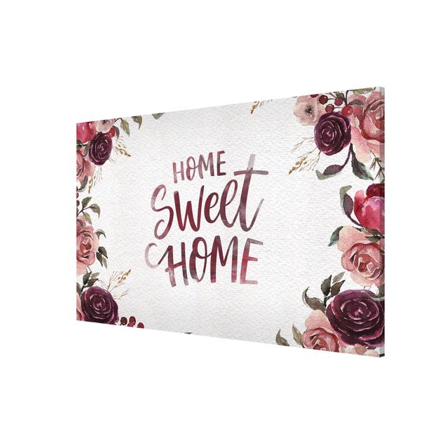 Magnet boards sayings & quotes Home Sweet Home Watercolour On Paper