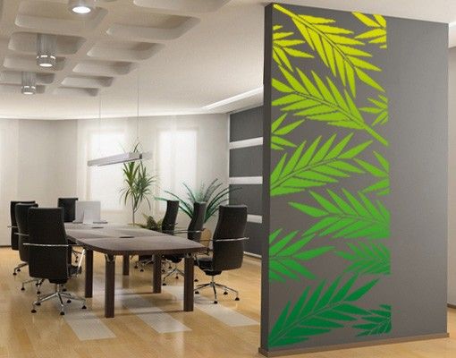 Tropical leaf wall stickers No.CG65 Green Palm Branch