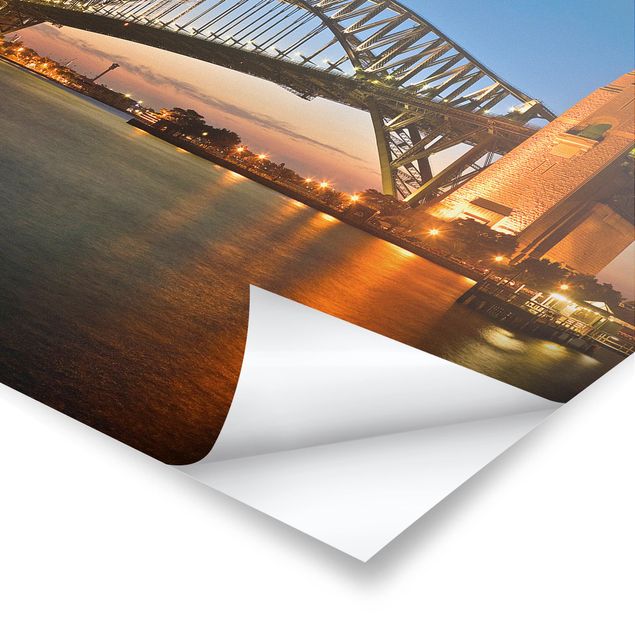 Poster print Harbor Bridge In Sydney