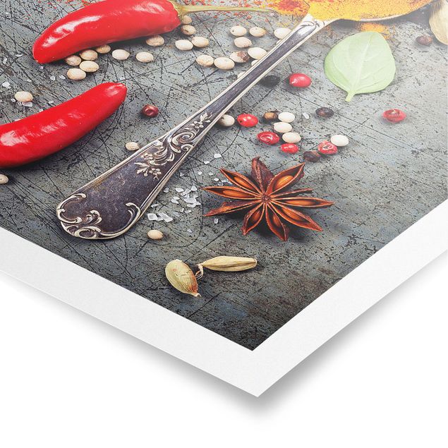 Prints Spoon With Spices