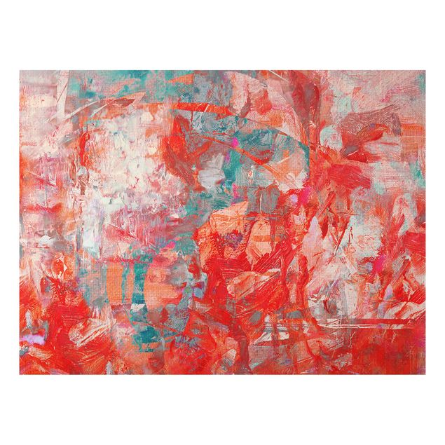 Abstract canvas wall art Red Fire Dance