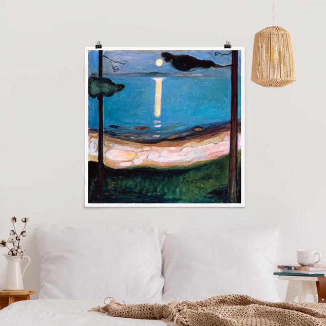Expressionism art Edvard Munch - Moon Night