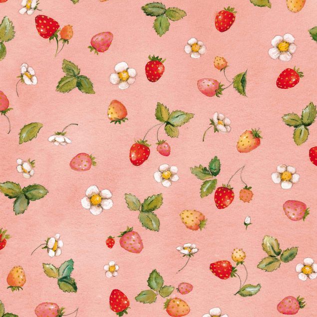 Adhesive films for furniture table Little Strawberry Strawberry Fairy - Strawberry Flowers