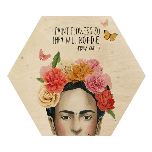 Wood prints Frida's Thoughts - Flowers
