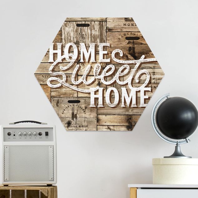 Family print Home sweet Home Wooden Panel