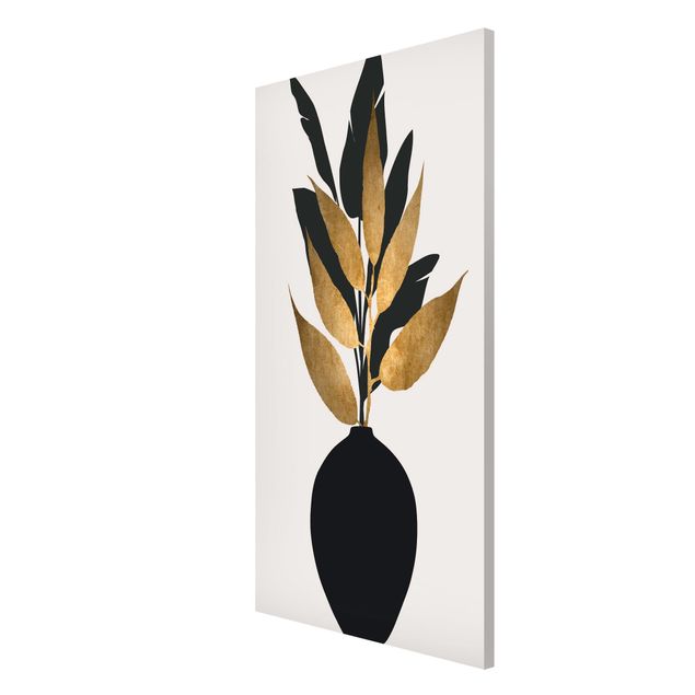 Magnet boards flower Graphical Plant World - Gold And Black