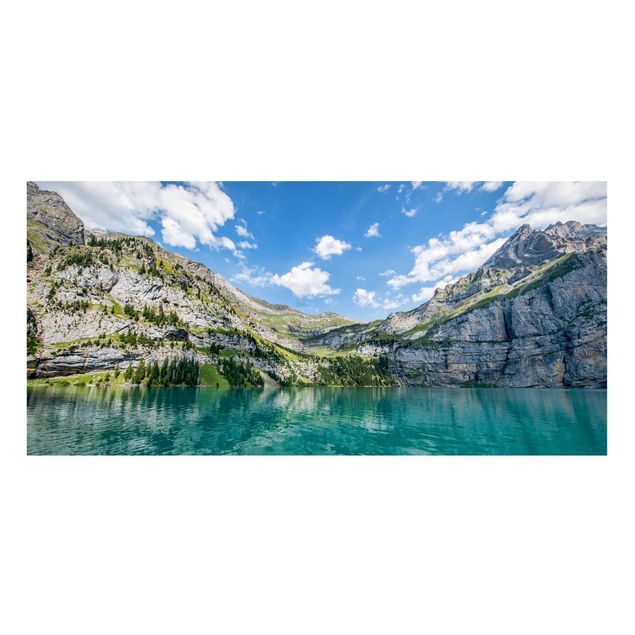 Landscape canvas prints Divine Mountain Lake