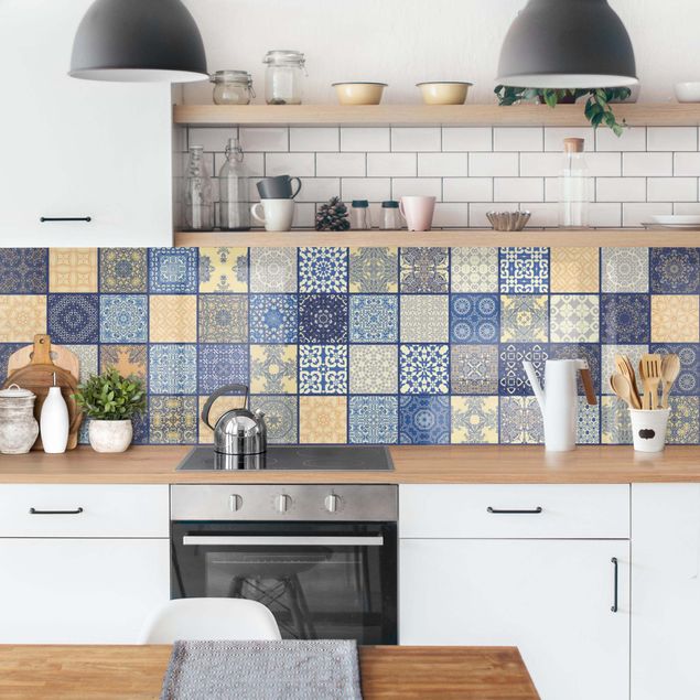 Andrea Haase Sunny Mediterranian Tiles With Blue Joints