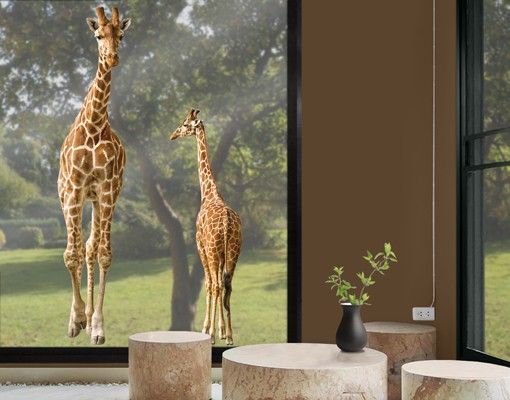 Nursery decoration Two Giraffes