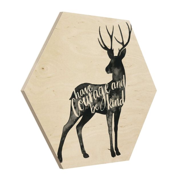 Wood prints Animals With Wisdom - Hirsch