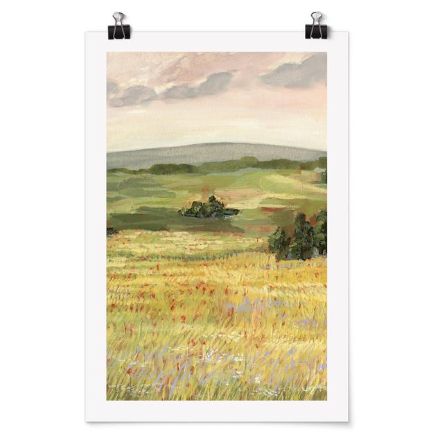 Modern art prints Meadow In The Morning I
