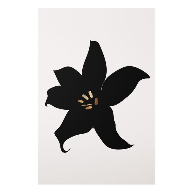 Orchid print Graphical Plant World - Orchid Black And Gold