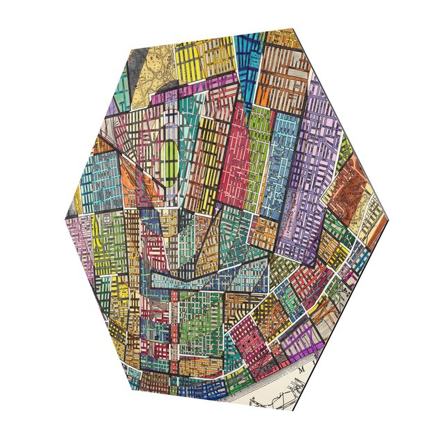 Hexagonal prints Modern Map Of St. Louis