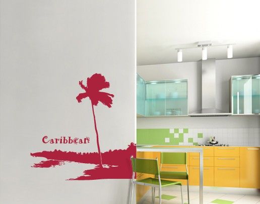 Palm tree wall stickers No.UL560 Carribean