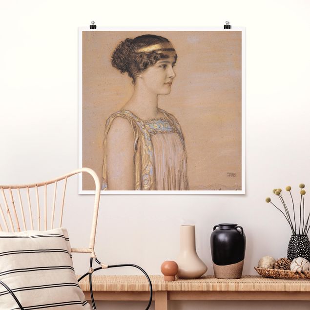Art deco prints Portrait of Mary in a Greek Costume