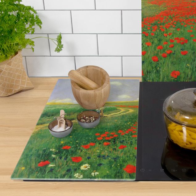 Stove top covers Pál Szinyei-Merse - Summer Landscape With A Blossoming Poppy