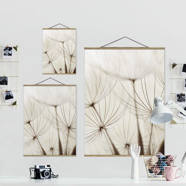 Fabric print with posters hangers Gentle Grasses
