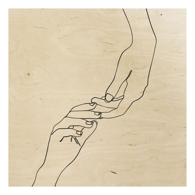Line drawing art Line Art Hands Touching Black And White
