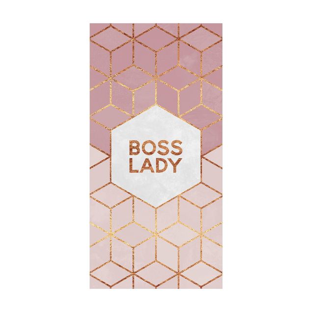 Modern rugs Boss Lady Hexagons Pink