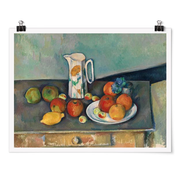 Art styles Paul Cézanne - Still Life With Milk Jug And Fruit