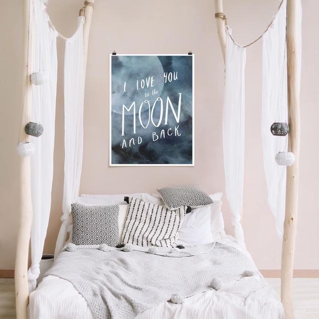 Prints quotes Heavenly Love - Moon