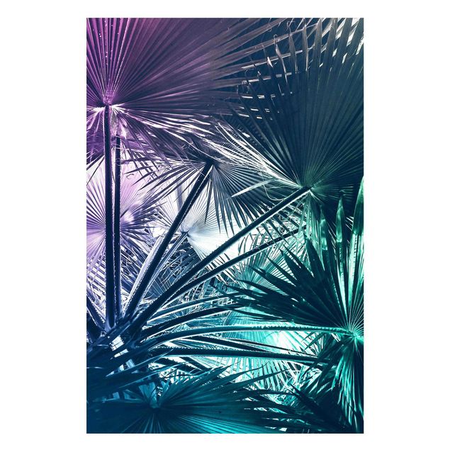 Prints landscape Tropical Plants Palm Leaf In Turquoise IIl