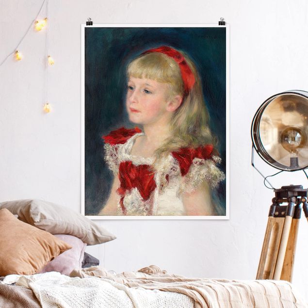 Kitchen Auguste Renoir - Mademoiselle Grimprel with red Ribbon