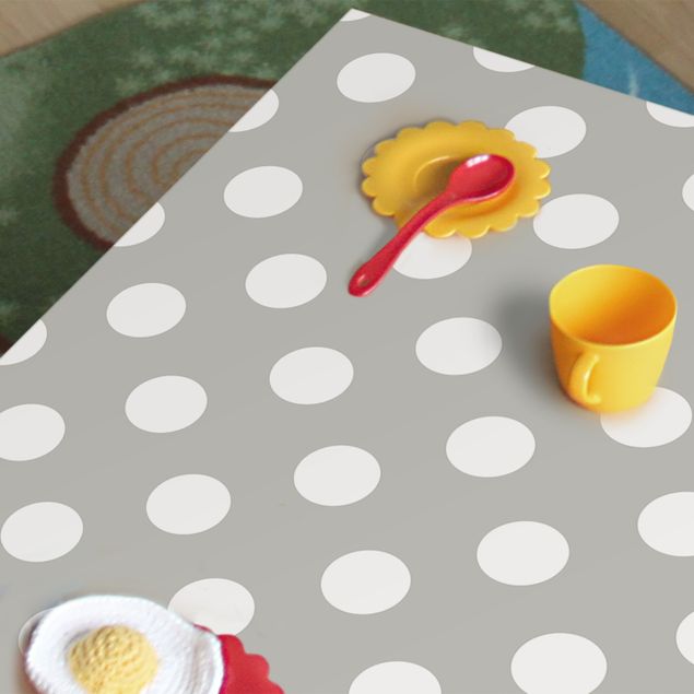 Adhesive films for furniture frosted White Dots On Gray