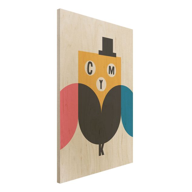 Kitchen CMYK Owl Graphic Art