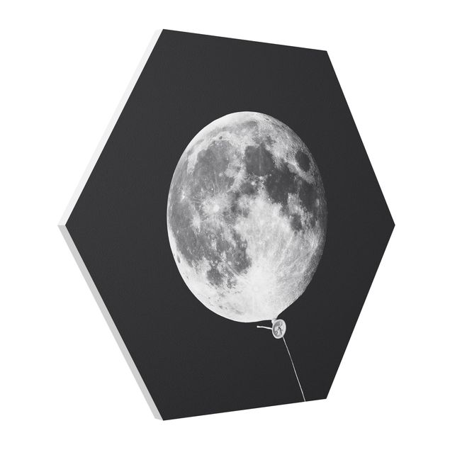 Modern art prints Balloon With Moon