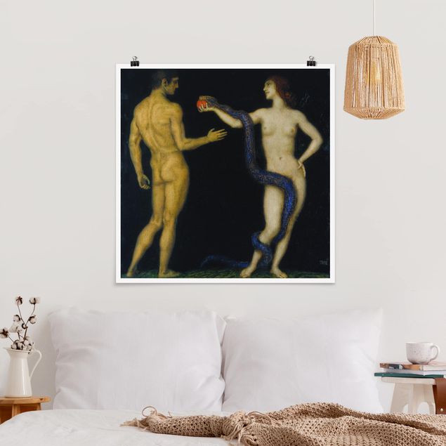 Art nouveau prints Franz von Stuck - Adam and Eve