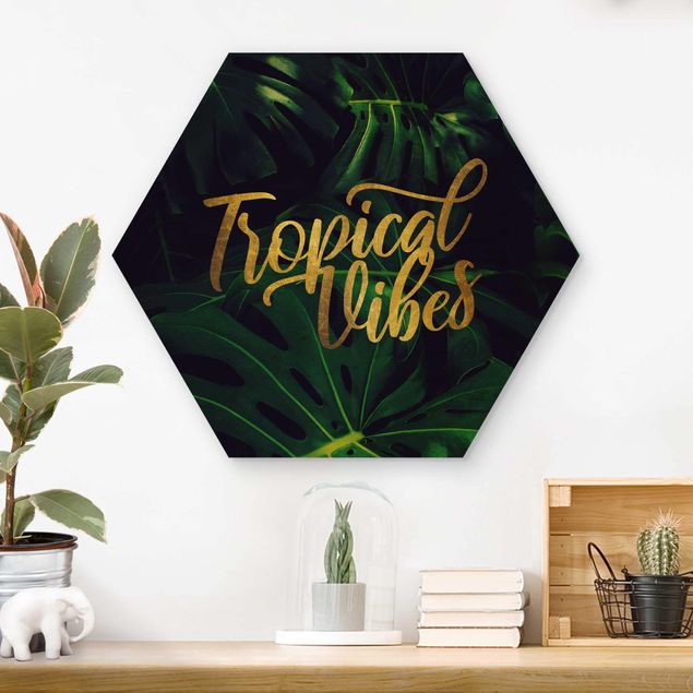 Wood prints flower Jungle - Tropical Vibes